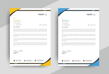Creative business letterhead design.  Corporate clean official letterhead paper design template