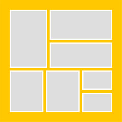 Fototapeta premium empty photo frame mood board collage template design