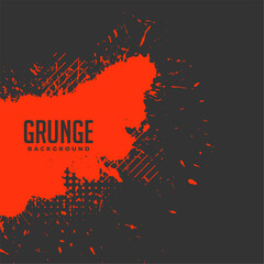 red and black grungy ink splatter background with halftone effect