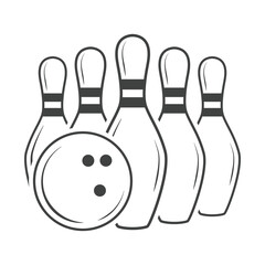 Bowling Outline Vector, Bowling Vector, Bowling illustration, Bowling Vector, Line Art, Outline, Sports illustration, Bowling, vector, Bowling silhouette, silhouette, Sports silhouette, Game vector