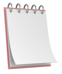 Empty note paper. 3D illustration.