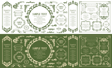 Fashionable frame. Design template. A set of gorgeous foreheads.