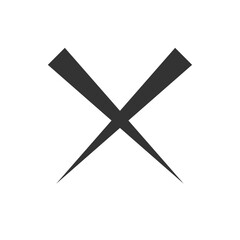 黒色の掛け算記号（バツ・X）