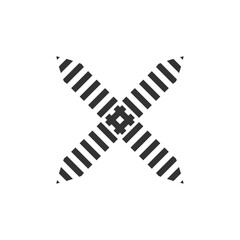 黒色の掛け算記号（バツ・X）