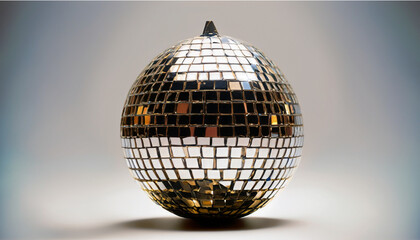disco ball isolated on black background, vibrant and energetic graphic featuring a disco ball in...