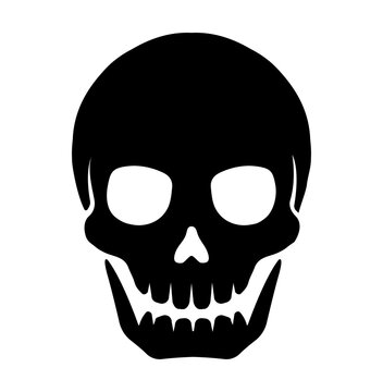 skull mark flat  illustration ( danger / warning). | png