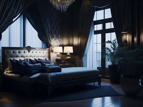  Living room, interior, room night home table light lights, architecture, chair, house, design,