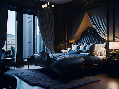  Living room, interior, room night home table light lights, architecture, chair, house, design,