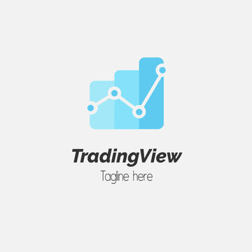 Trading logo design premium vector