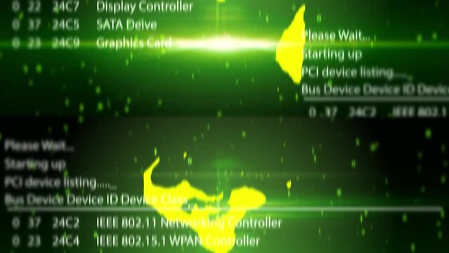 Tonga Map on Digital Technology Background