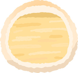 Mid-autumn festival hand drawn cut half mung bean illustration