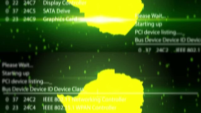 Zimbabwe Map on Digital Technology Background