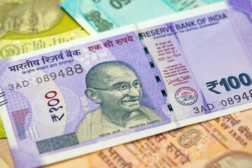 Fototapeta na wymiar Indian banknotes