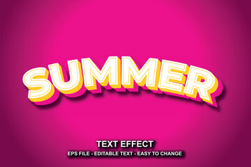 Summer text effect,editable text