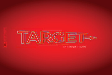 Target text effect design.