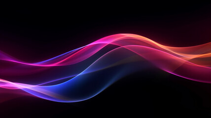 Colorful smooth flowing neon wave background