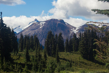 Mountain, lake, nature, forest, trees.
