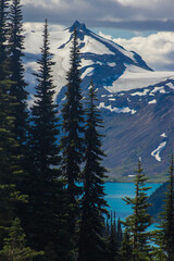 Mountain, lake, nature, forest, trees.