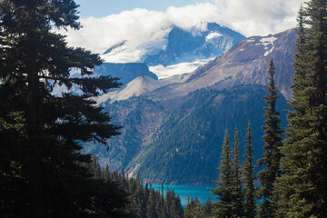 Mountain, lake, nature, forest, trees.
