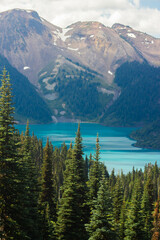 Mountain, lake, nature, forest, trees.