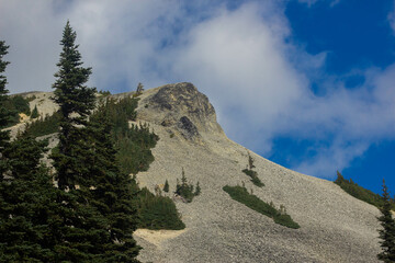 Mountain, lake, nature, forest, trees.