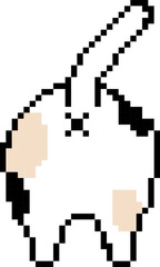 Obraz premium cat cartoon icon in pixel style