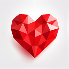 colorful heart image with red shape