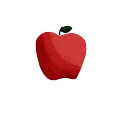 red apple isolated on white