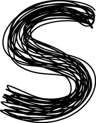 Scribble Font Letter S