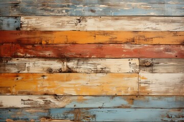Generative AI - Embracing Vintage Charm: Country Chic with Distressed Wooden Board