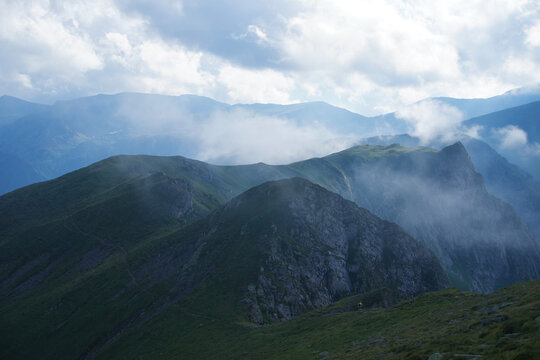 clouds over the mountains, Sambata Saddle, Fagaras Mountains, Romania