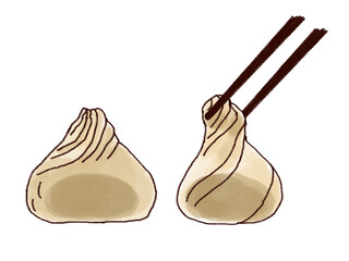 小籠包のイラスト