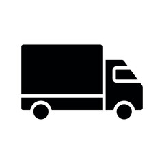 truck sign symbol vector glyph color icon