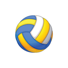 simple classic blue yellow white volleyball