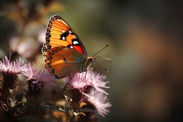 butterfly on flower made by midjeorney