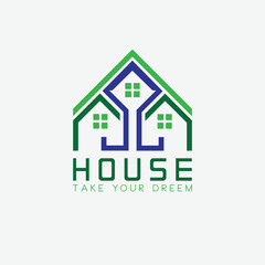 Free vector real estate logo template design