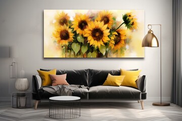 modern living room made by midjeorney