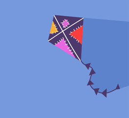 vector illustration of a cloth kite