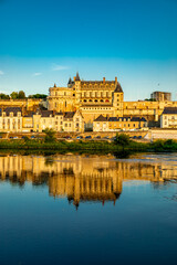 Fototapeta na wymiar Sommerliche Entdeckungstour im wunderschönen Seine Tal am Schloss Amboise - Indre-et-Loire - Frankreich