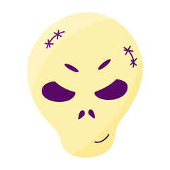 halloween skull emotion color scary element icon