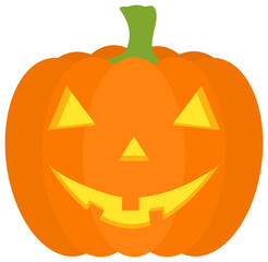 Halloween carved pumpkin icon.