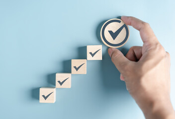 Step progress checklist to Quality Standard approved Assurance assignment and improvement....