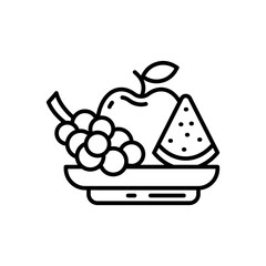 Fruits icon in vector. Illustration