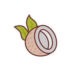 Coconut icon in vector. Illustration