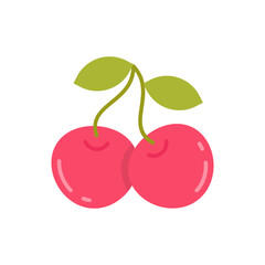 Fototapeta na wymiar Cherry icon in vector. Illustration