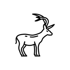 Fototapeta na wymiar Deer icon in vector. Illustration