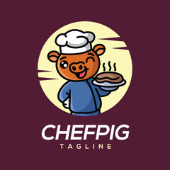 Chef Pig Logo Design