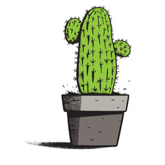 Cute Cactus Clipart Vector