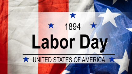 American Labor day greeting card illustration.