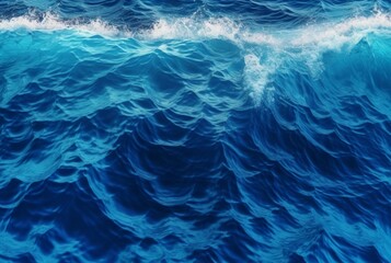 Fototapeta premium beautiful blue waves water background. generative ai